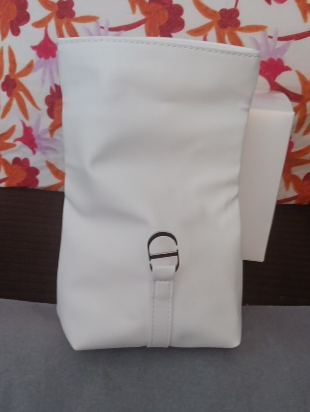 Dior White Leather Mini Roll-Top Shoulder Bag - Picture 6 of 10